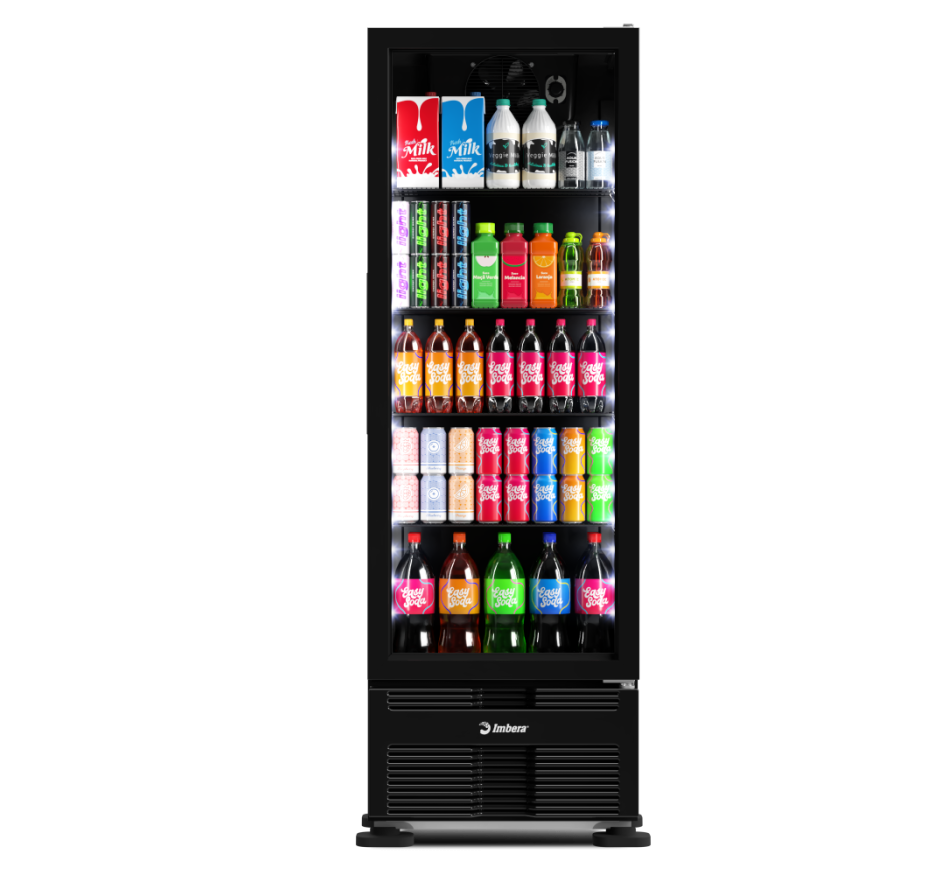 Refrigerador Expositor Vertical Imbera 393 Litros FULL BLACK VRS13 Bivolt Inverter