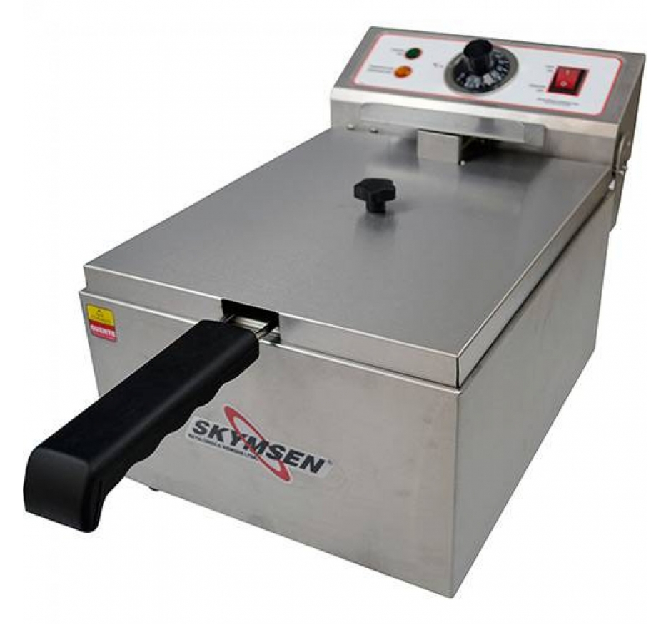 Fritadeira Elétrica 1 Cuba 5 Litros  Skymsen Inox Fe-10-N-127v