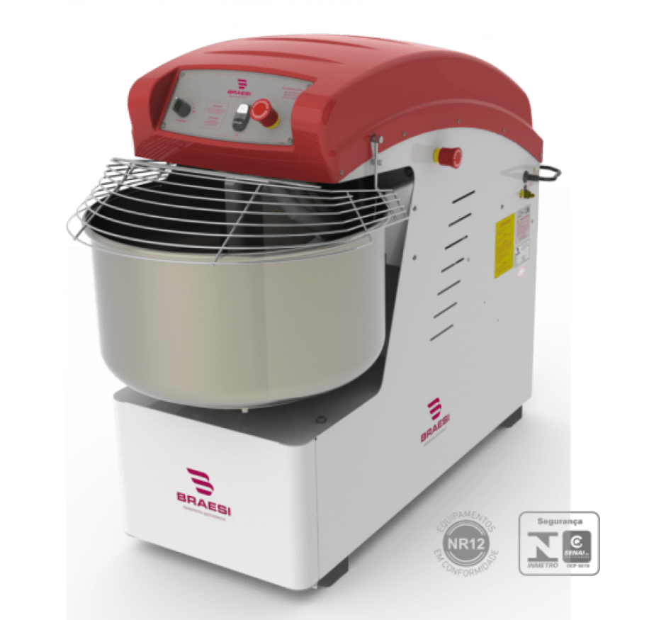 Amassadeira Espiral 25kg 2 Velocidades Monofásico Aes-25  Braesi 220v