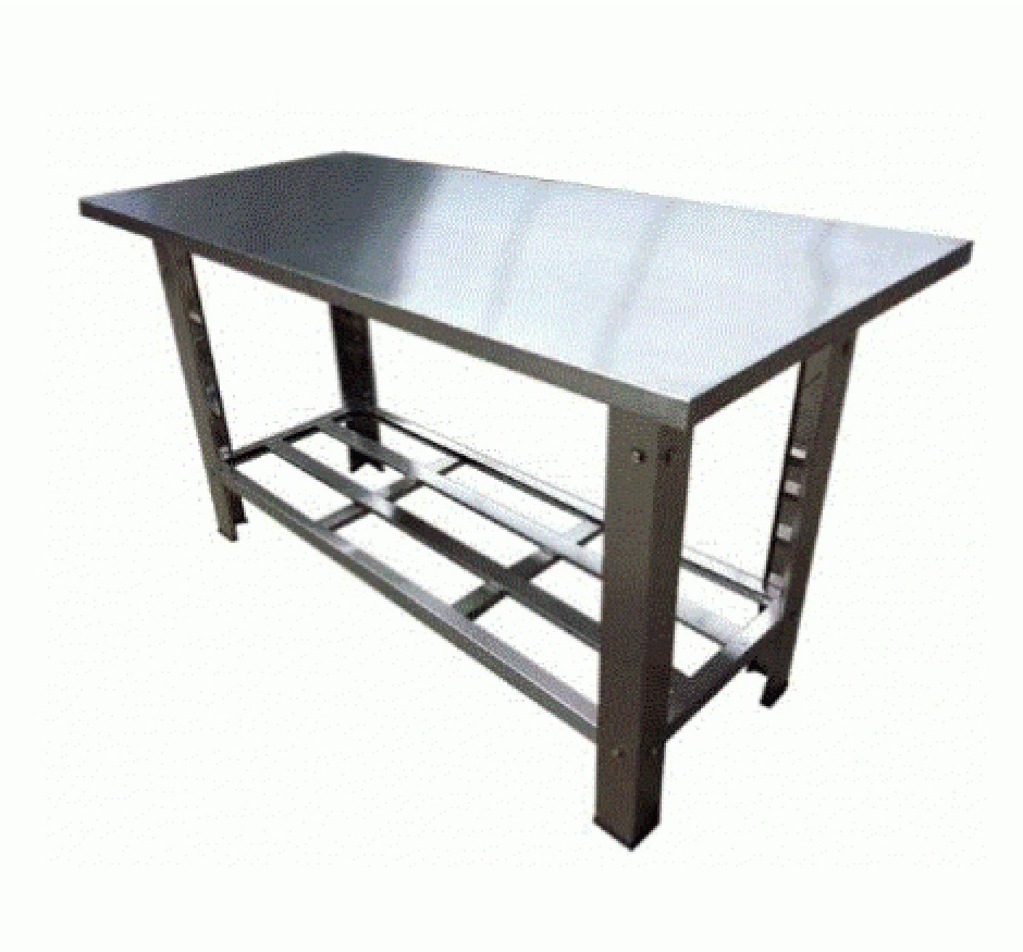 Mesa De Manuseamento Toda Inox 1,50x0,70 Baronesa Mod. Ch. Dobrada