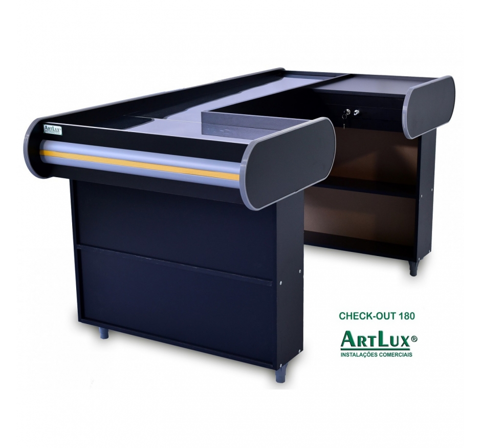 Check Out Preto 1,80M Artlux Linha Dark