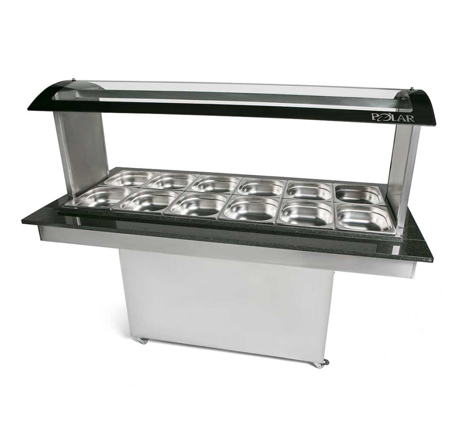 Buffet aquecido Polar 12 cubas BRQ12-127v (Cubas Não Acompanham o Produto)