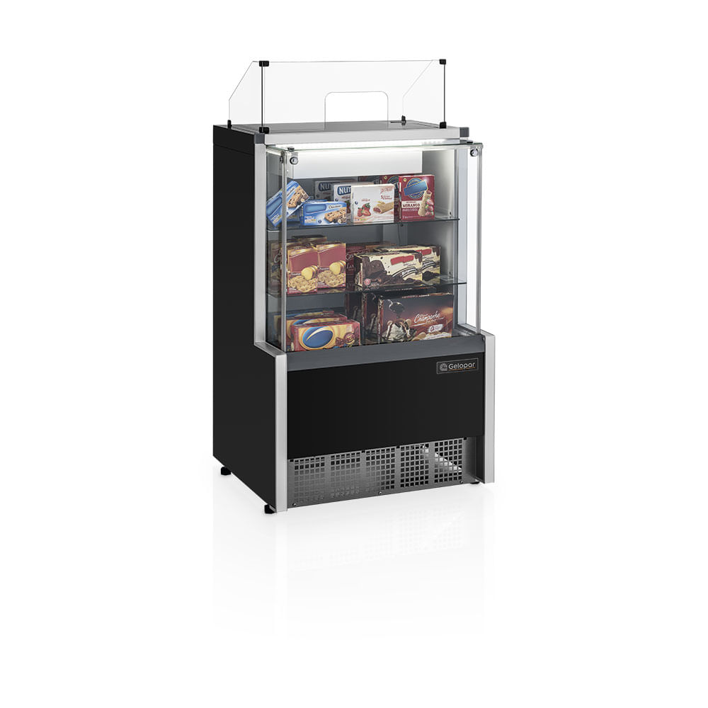 Vitrine Caixa Neutra Gelopar Preto MPXA-075R PR Bivolt