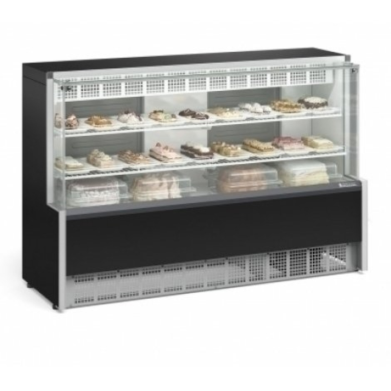 Vitrine Refrigerada Gelopar Dupla Função 1,75M Preto Vidro Reto GPEA-175R PR 220v