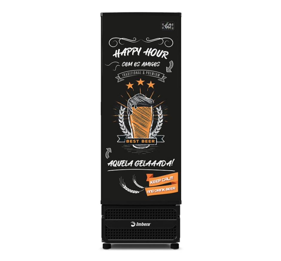 Cervejeira Imbera 569 Litros Porta Cega Preta Happy Hour CCV355 127v