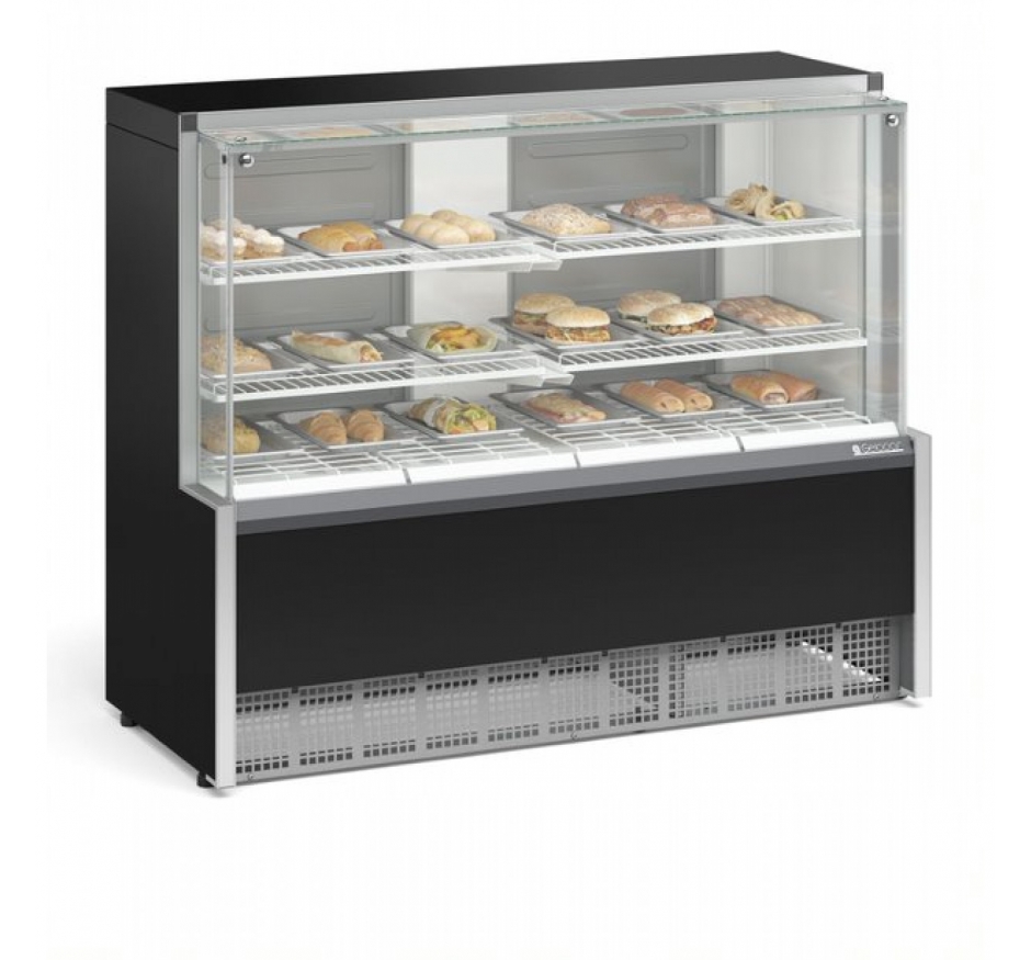 Vitrine Estufa 1,40m Gelopar Linha Aurora Vidro Reto - MEQA-140R -127v