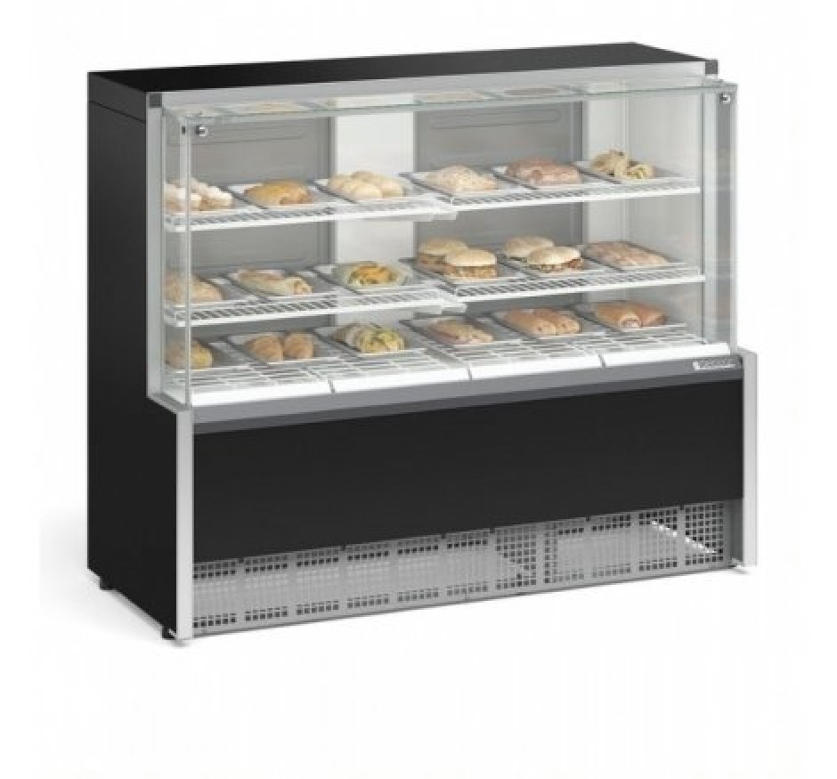 Vitrine Estufa 1,40m Gelopar Linha Aurora Vidro Reto - MEQA-140R -220v