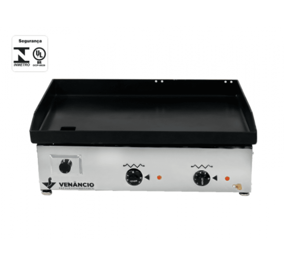 Chapa Elétrica 65cm Inox Venâncio 6,35mm de Espessura CE65 220v