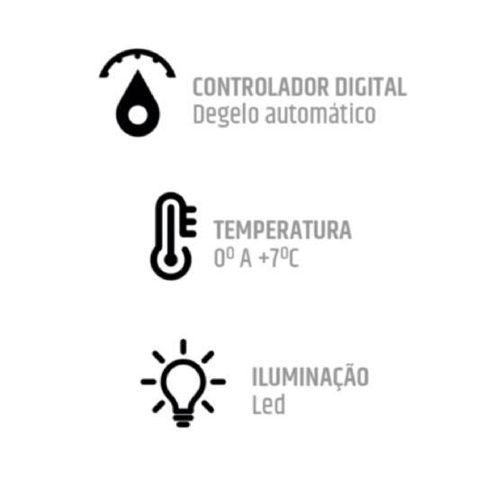 Expositor Vertical Refrigerador  Polar 3 Portas EVP170 127V