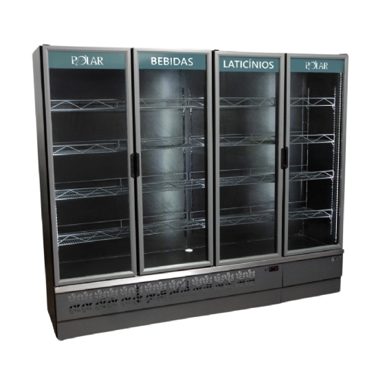 Expositor Vertical Refrigerador Polar 4 Portas EVP230 220V