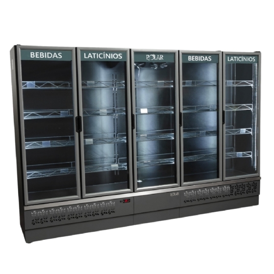 Expositor Vertical Refrigerador Polar 5 Portas EVP285 220V