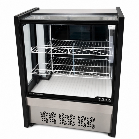 Balcão Torta Polar 0,80CM Preto Platinum PVRT 220v