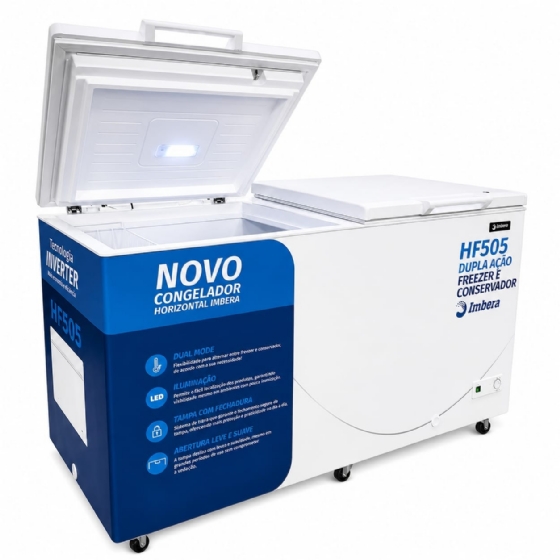 Freezer Horizontal Dupla Ação Full White HF505L Imbera 220v