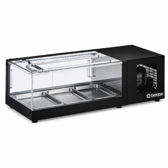 Vitrine Refrigerada de Bancada sem Bandejas 0,98cm Gelopar com LED GVRS-100-PR 220V