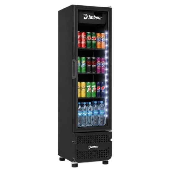 Refrigerador Expositor Vertical Imbera 244 Litros FULL BLACK Bivolt Inverter VR08