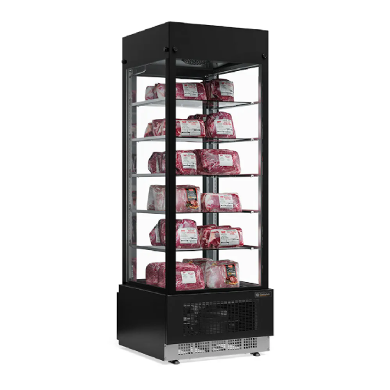 Vitrine Refrigerada Fixa Gelopar Para Carnes e Bolos GEVF-075 PR-220v