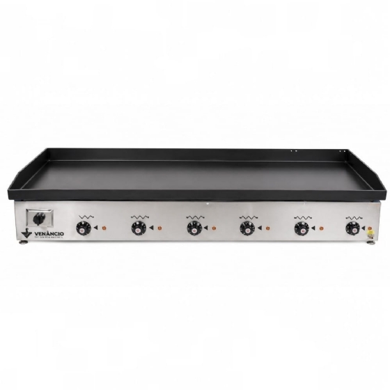 Chapa Elétrica 140cm Inox Venâncio 6,35mm de Espessura CE140 220v