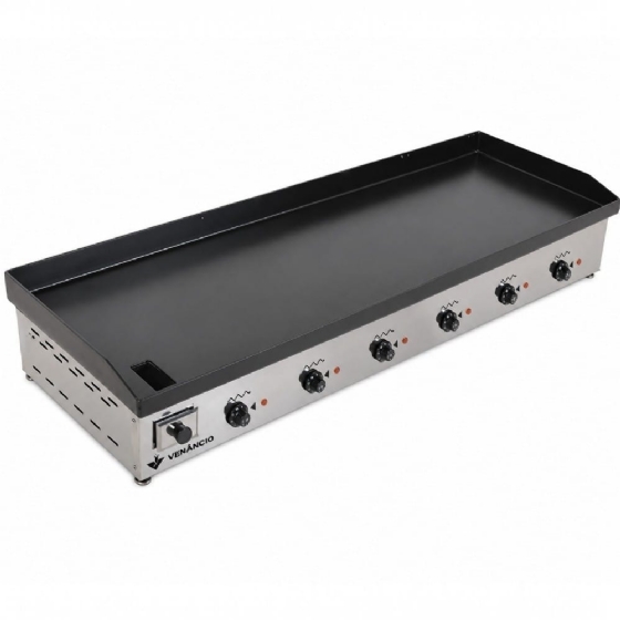 Chapa Elétrica 140cm Inox Venâncio 6,35mm de Espessura CE140 220v