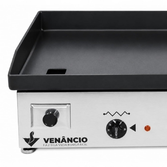 Chapa Elétrica 1,20m Inox Inox Venâncio 6,35mm de Espessura CE120 220v