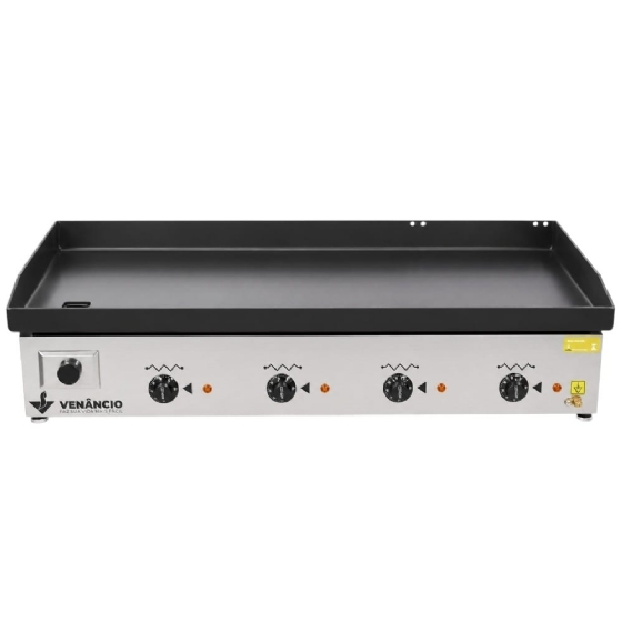 Chapa Elétrica 100cm Inox Venâncio 6,35mm de Espessura CE100 220v