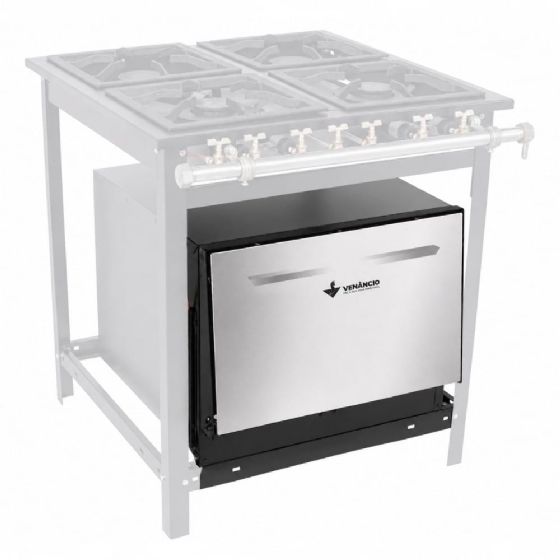 Forno Industrial a gás para Fogão Extra Porta Inox Venâncio F60