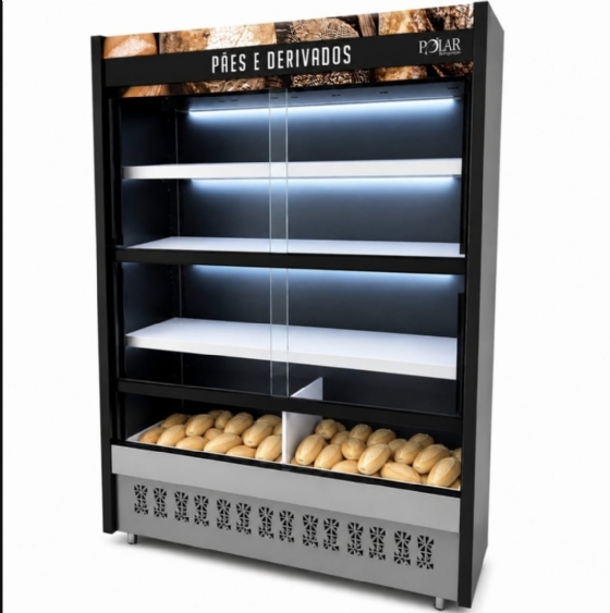 Vitrine Natural de Padaria 1,40M Polar MVAPS-140
