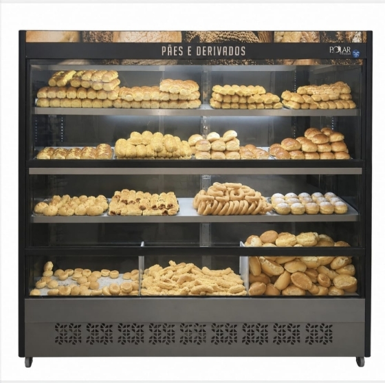 Vitrine Natural de Padaria 2,10M Polar MVAPS-210