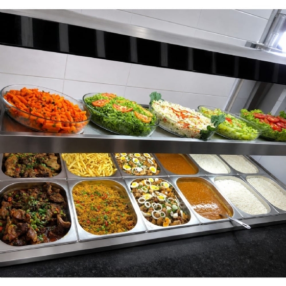 Buffet Self Service Polar Conjugado para 12 Cubas Quentes e 6 Travessas Frias BRQ12F6 - 127V (Cubas e Travessas Não Acom