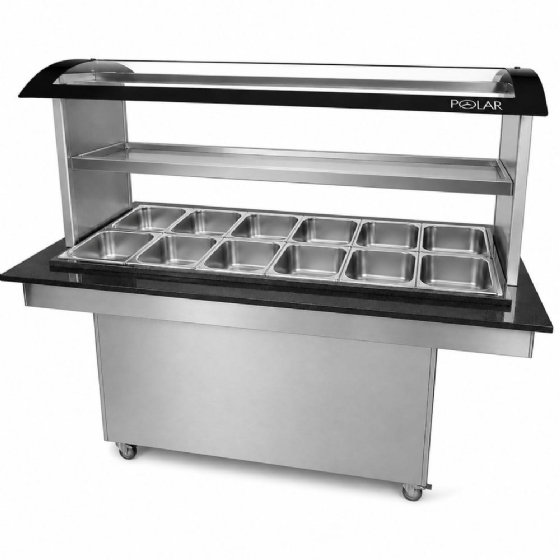 Buffet Self Service Polar Conjugado para 12 Cubas Quentes e 6 Travessas Frias BRQ12F6 - 220V (Cubas e Travessas Não Acom