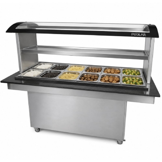 Buffet Self Service Polar Conjugado para 12 Cubas Quentes e 6 Travessas Frias BRQ12F6 - 220V (Cubas e Travessas Não Acom