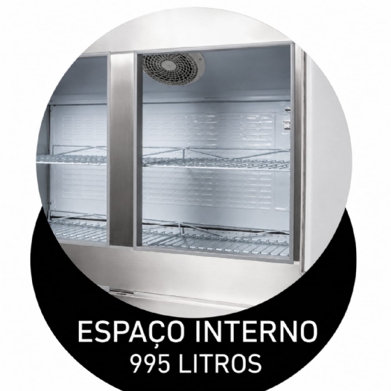 Geladeira comercial Polar 4 portas Inox  995L GCI125- 220v