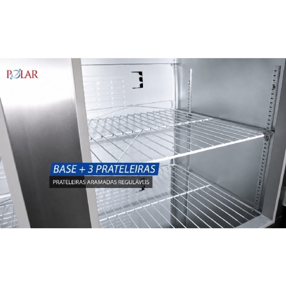 Geladeira comercial Polar 4 portas Inox  995L GCI125- 220v