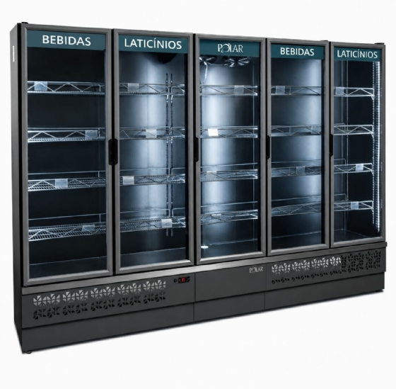 Expositor Vertical Refrigerador Polar 5 Portas EVP285 220V