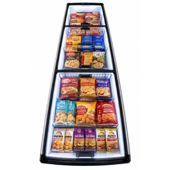 Ilha de Congelados Polar Dupla Ação Vidro Reto 3M LIGHT EICL 220V
