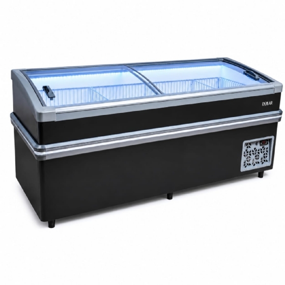 Ilha de Congelados Polar Vidro Reto 2M EIC 200 PLUS 220V