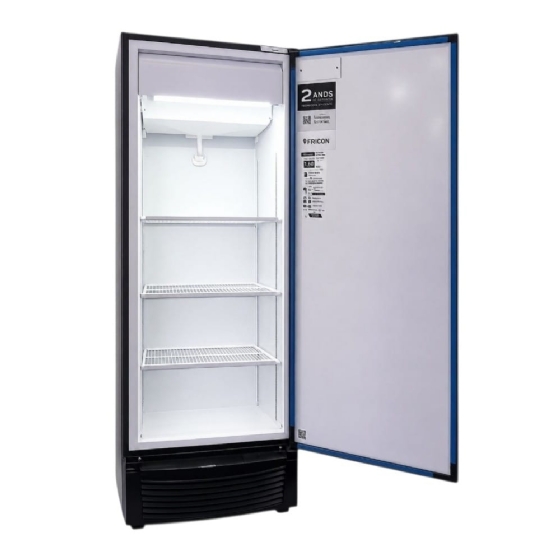 Cervejeira 569 Litros Porta Cega Adesivada Preta Fricon VCFC569-2C000 220v
