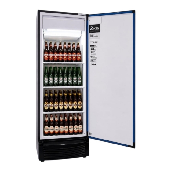 Cervejeira 569 Litros Porta Cega Adesivada Preta Fricon VCFC569-2C000 220v