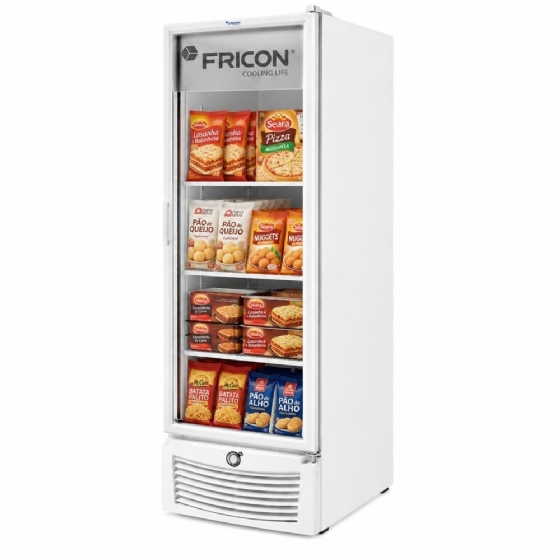 Freezer Vertical Tripla Ação 569 Litros Fricon Porta De Vidro Branco VCET 569V 127v