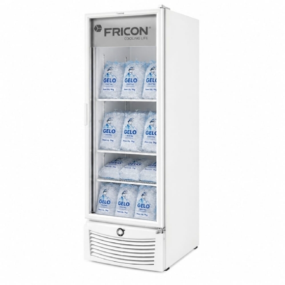 Freezer Vertical Tripla Ação 569 Litros Fricon Porta De Vidro Branco VCET 569V 127v