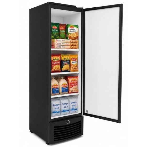 Freezer Vertical Tripla Ação 569 Litros Fricon Porta Cega Preto VCET569-127v