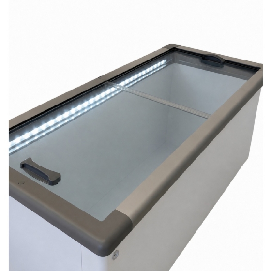 Freezer Horizontal Expositor Fricon Tampa de Vidro com Iluminação em Led 503L HCEB503-1V300-127V