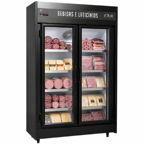 Expositor Refrigerado Auto Serviço Polar 1.25m 2 Portas PEVCA-220v