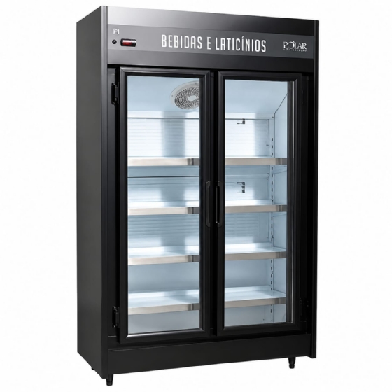 Expositor Refrigerado Auto Serviço Polar 1.25m 2 Portas PEVCA-220v