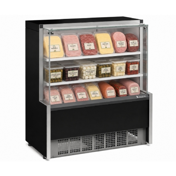Balcão Refrigerado Vidro Reto 1,10M 2 Placas Frias Gelopar GPDA-110R PR 127v