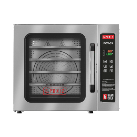 Forno Elétrico Convector GranChef Com Vapor Inox Monofásico G.Paniz Com 5 Assadeiras FCV35-220v