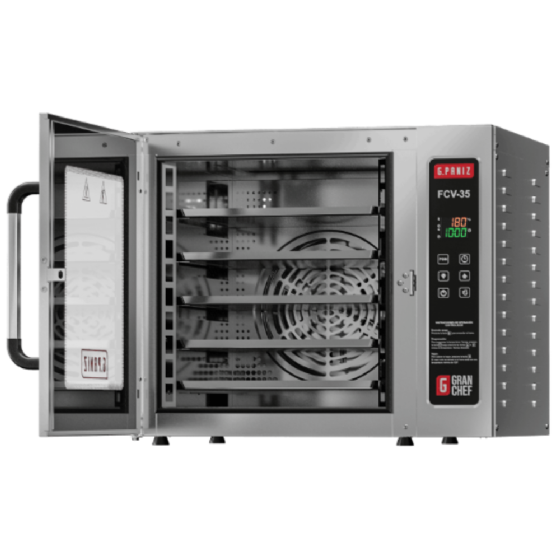 Forno Elétrico Convector GranChef Com Vapor Inox Monofásico G.Paniz Com 5 Assadeiras FCV35-220v