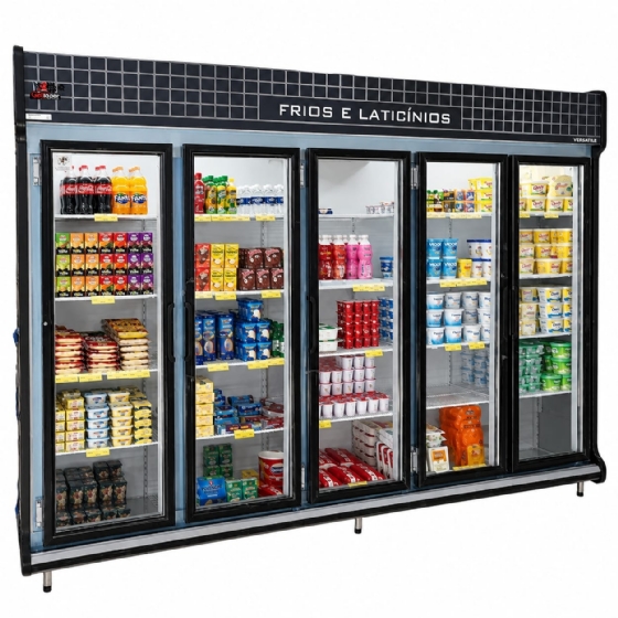 Expositor Refrigerado Auto Serviço Polofrio 3,00m 5 Portas 2157 220v