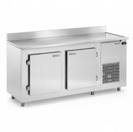 Balcão de Encosto Refrigerado Gelopar Aço Inox 2M GBFE-200 AI 220v