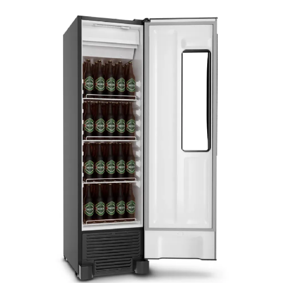 Cervejeira Metalfrio 336 Litros Com Visor Beer Maxx Inox VN28TP-127V