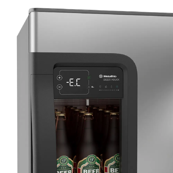 Cervejeira Metalfrio 264 Litros Com Visor Beer Maxx Inox VN25TP-220V